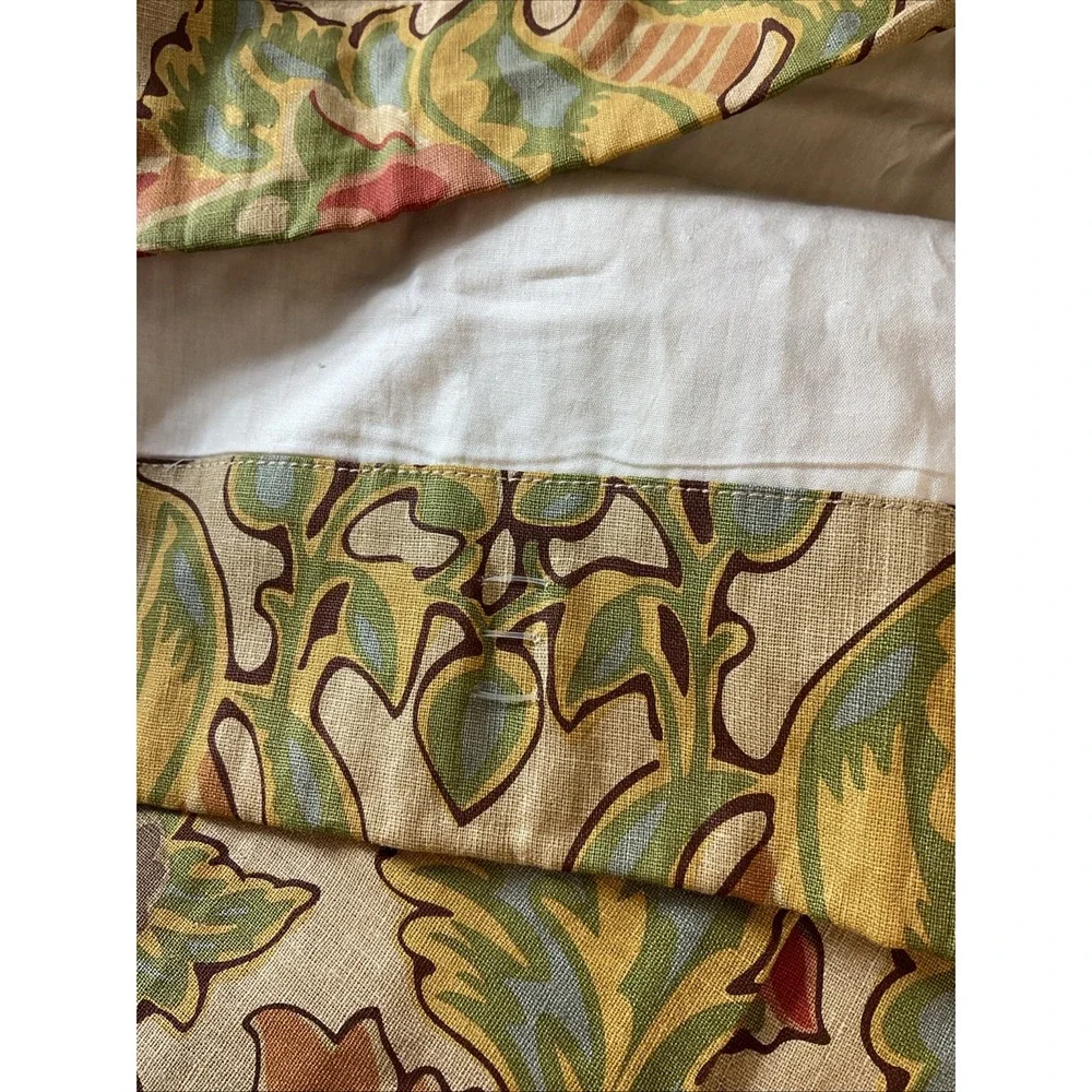 Pottery Barn Simone Floral Jacobean Linen Cotton Drape 50x 96 1 Panel